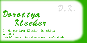 dorottya klecker business card